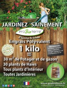 Engrais à libération lente Pro Bio Terre   - Le sac de 1 Kg