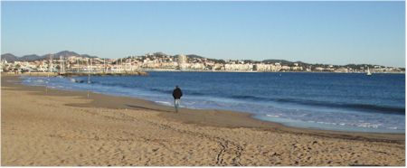 La plage de Fréjus en hiver